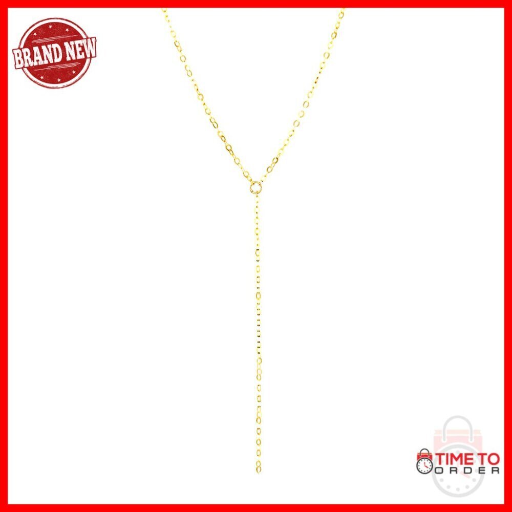14k Gold Filled Y Necklace Delicate Lariat Chain Designer Handmade Layered